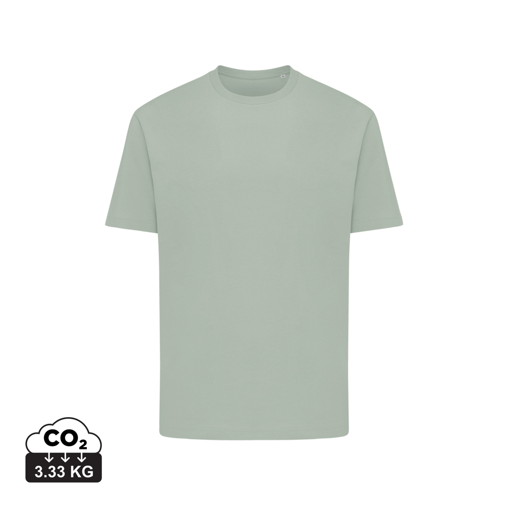 T-shirt publicitaire boxy coton recyclé unisexe 180g Iqoniq Teide Iceberg green